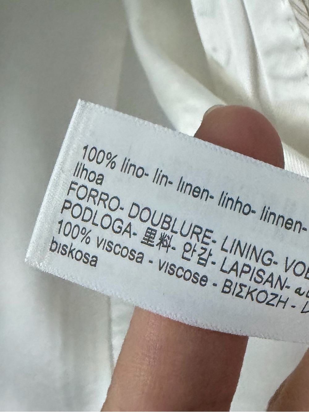 Massimo Dutti Size 2 Beige 100% Linen Blazer Single Button Striped Lining - Picture 11 of 13